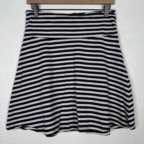 Toad & Co. Chaka Skirt Navy/ White Stripe Size Small - Picture 1 of 4